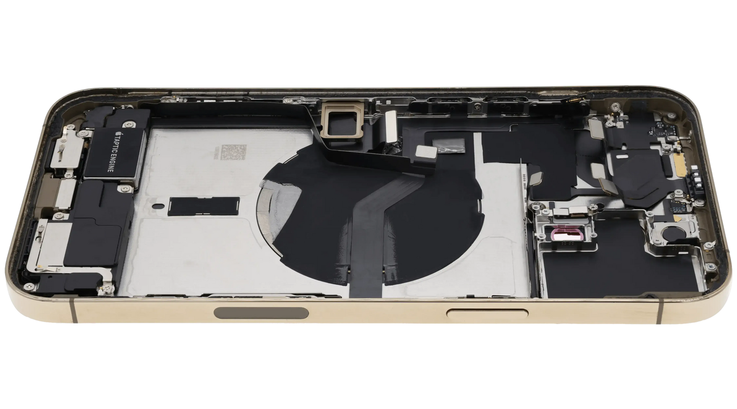 Back Housing W/ Charging Port Flex & Small Parts For iPhone 12 Pro Max (US Version) (Used OEM) (Pull) (Gold)