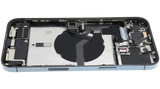 Back Housing W/ Charging Port Flex & Small Parts For iPhone 12 Pro Max (US Version) (Used OEM) (Pull) (Pacific Blue)