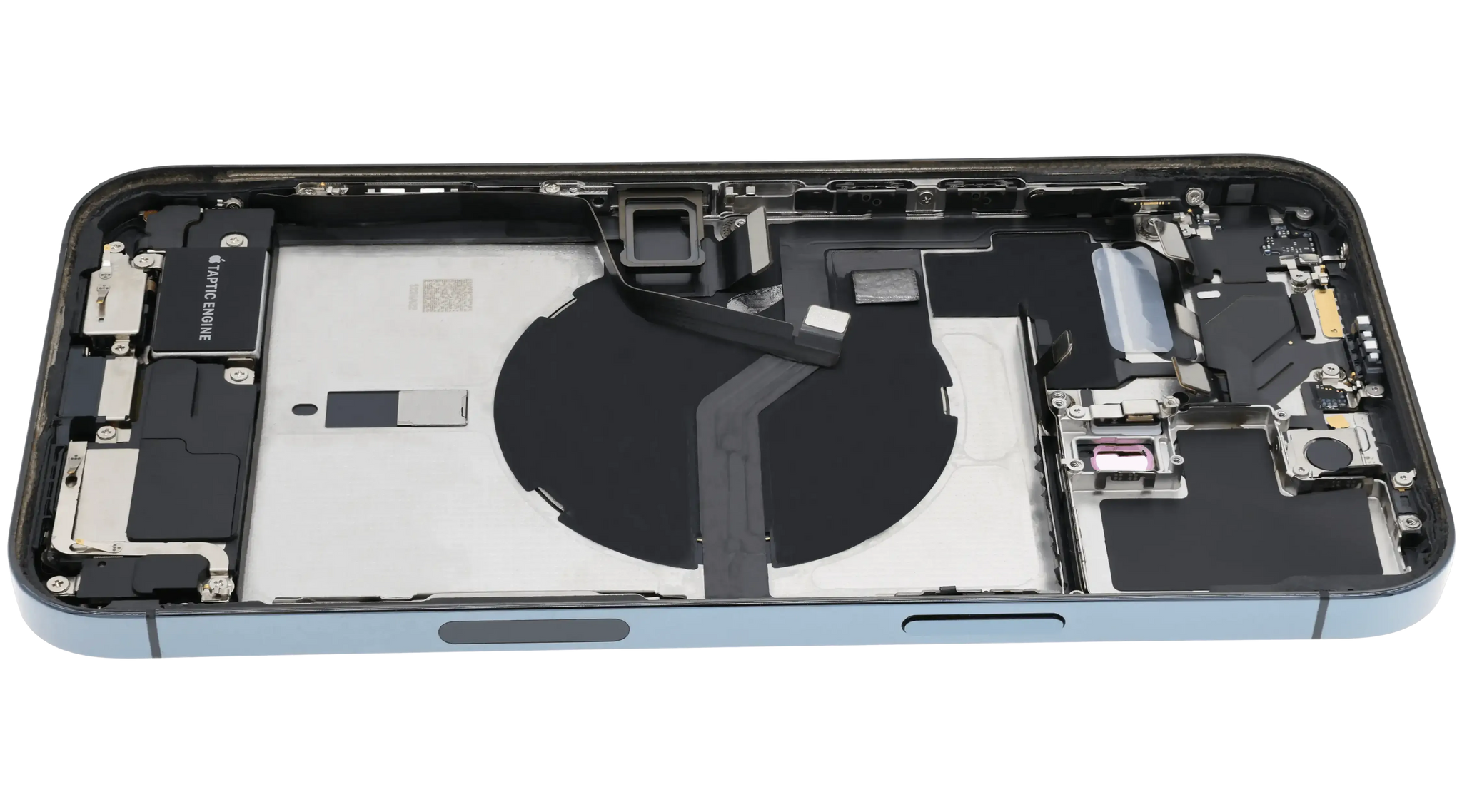Back Housing W/ Charging Port Flex & Small Parts For iPhone 12 Pro Max (US Version) (Used OEM) (Pull) (Pacific Blue)