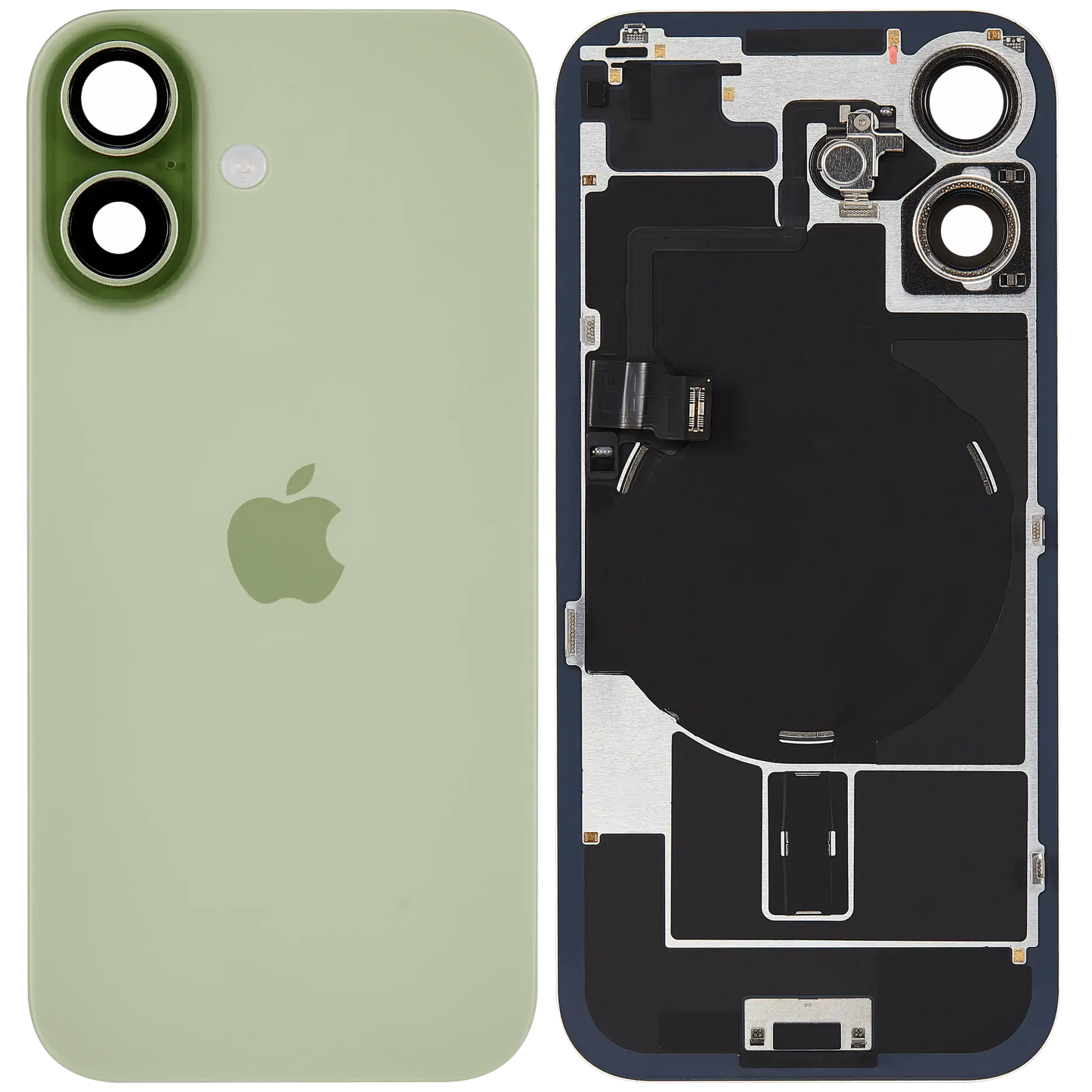 Back Glass w/ MagSafe Magnet & NFC & Flashlight Flex For iPhone 17 (Pull) (Sage)