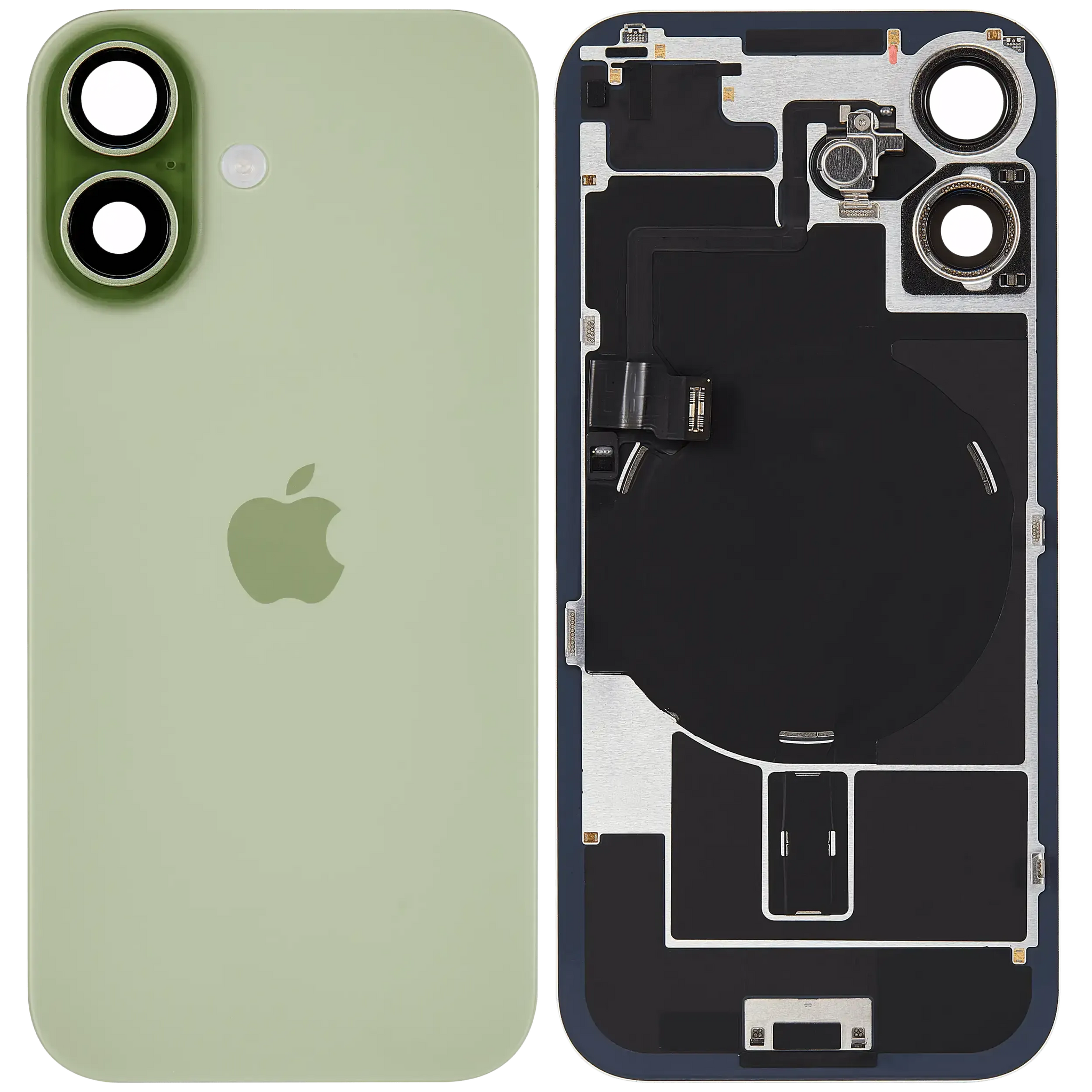Back Glass w/ MagSafe Magnet & NFC & Flashlight Flex For iPhone 17 (Pull) (Sage)