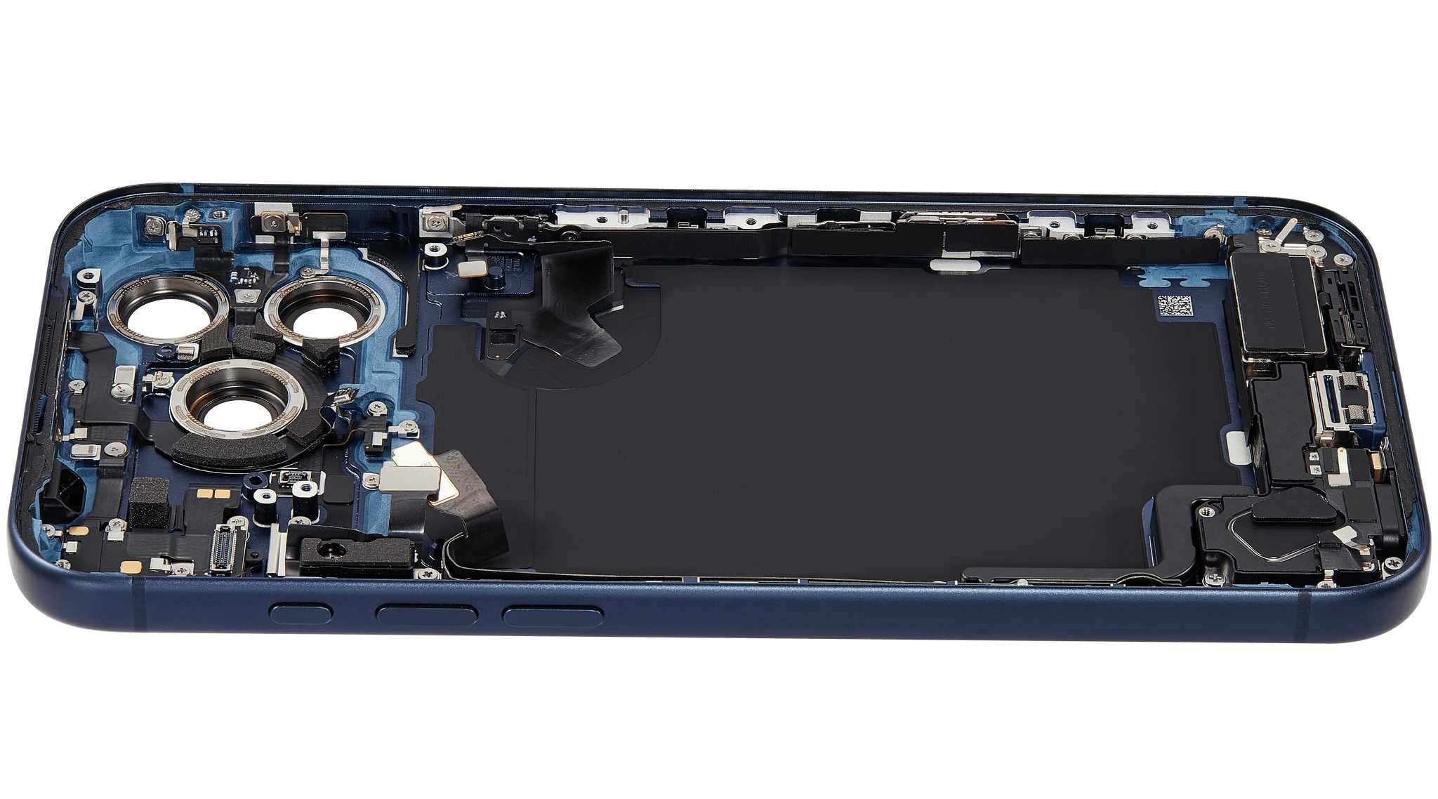Back Housing W/ Charging Port Flex & Small Parts For iPhone 17 Pro Max (US Version) (Pull) (Deep Blue)