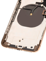 Back Housing W/ Small Components Pre-Installed For iPhone XS Max (Used OEM) (Pull) (Gold)