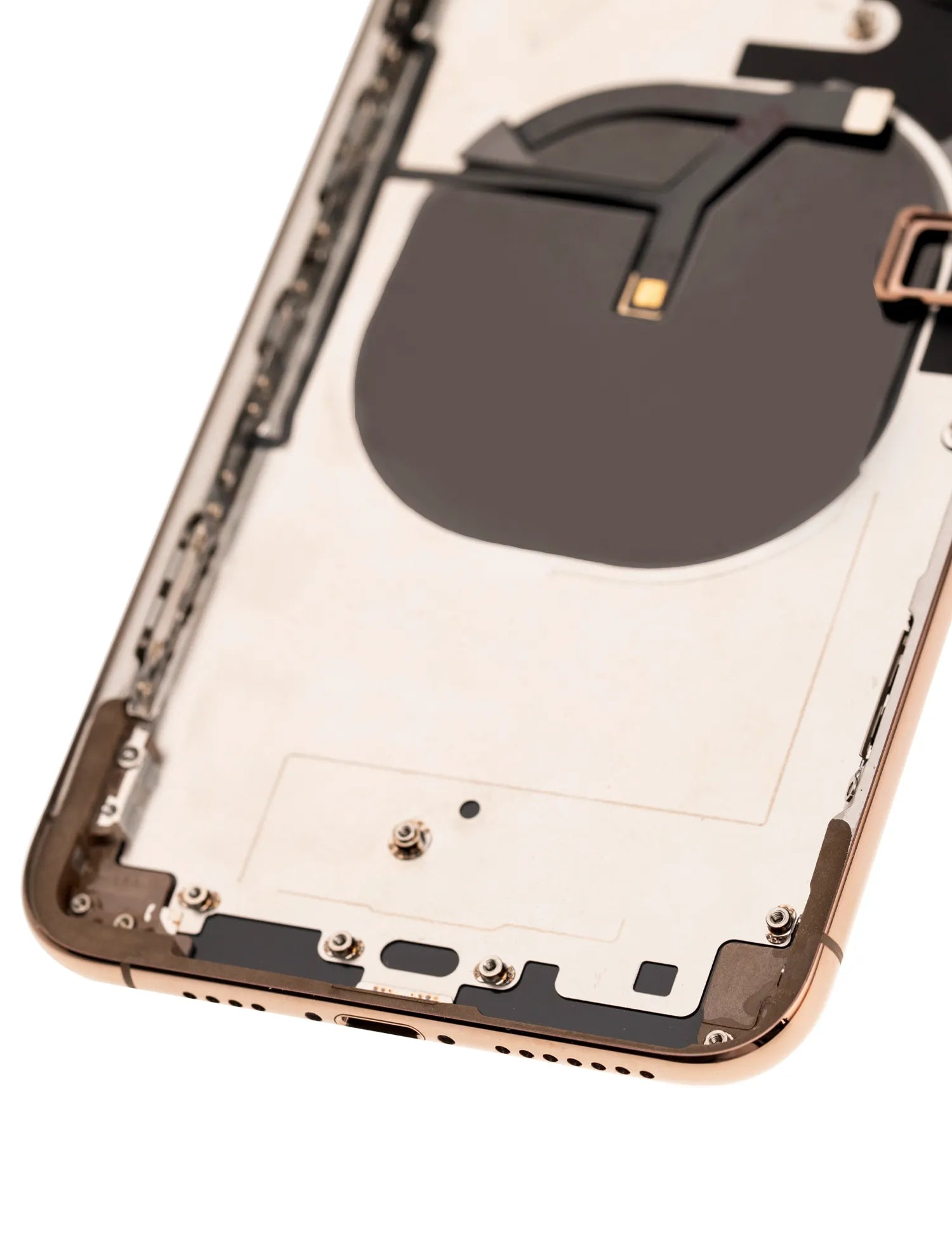 Back Housing W/ Small Components Pre-Installed For iPhone XS Max (Used OEM) (Pull) (Gold)