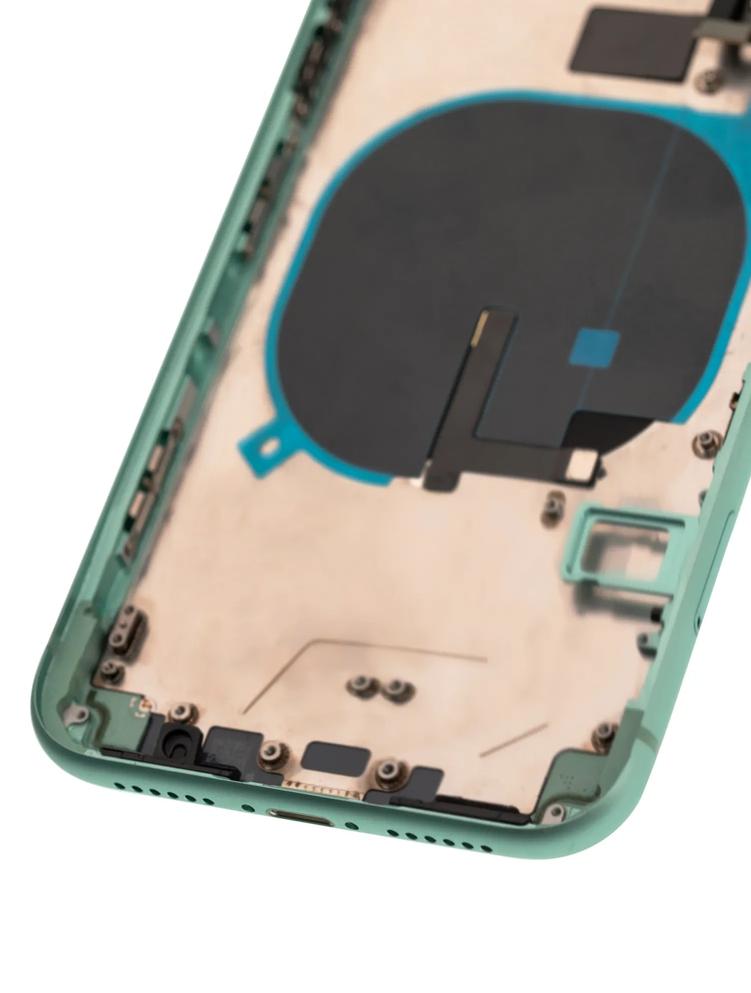 Back Housing W/ Small Components Pre-Installed For iPhone 11 (Used OEM) (Pull) (Green)