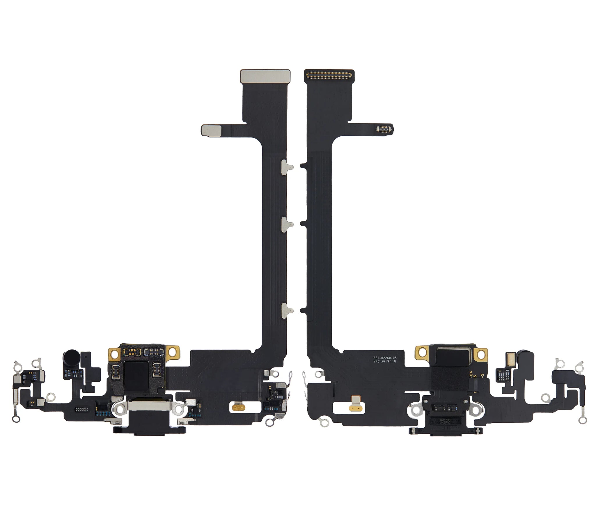 Charging Port Flex Cable With Board For iPhone 11 Pro Max (Used OEM) (Pull) (Space Gray)