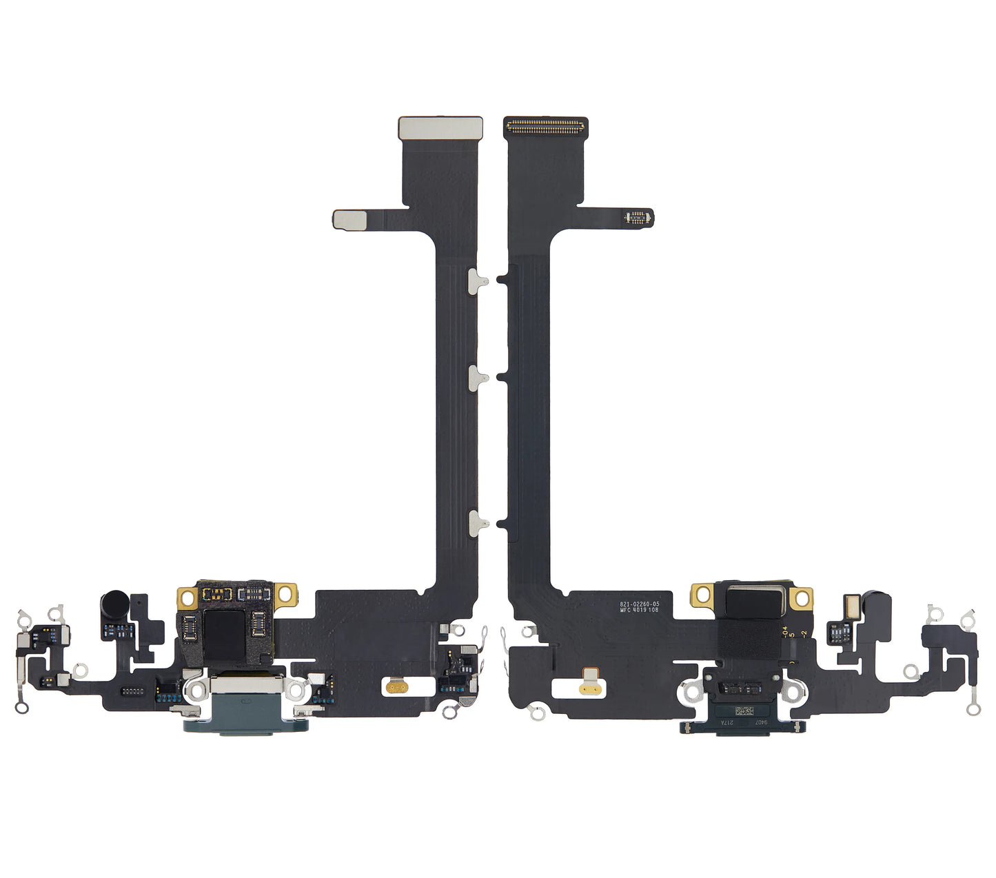 Charging Port Flex Cable With Board For iPhone 11 Pro Max (Used OEM) (Pull) (Midnight Green)