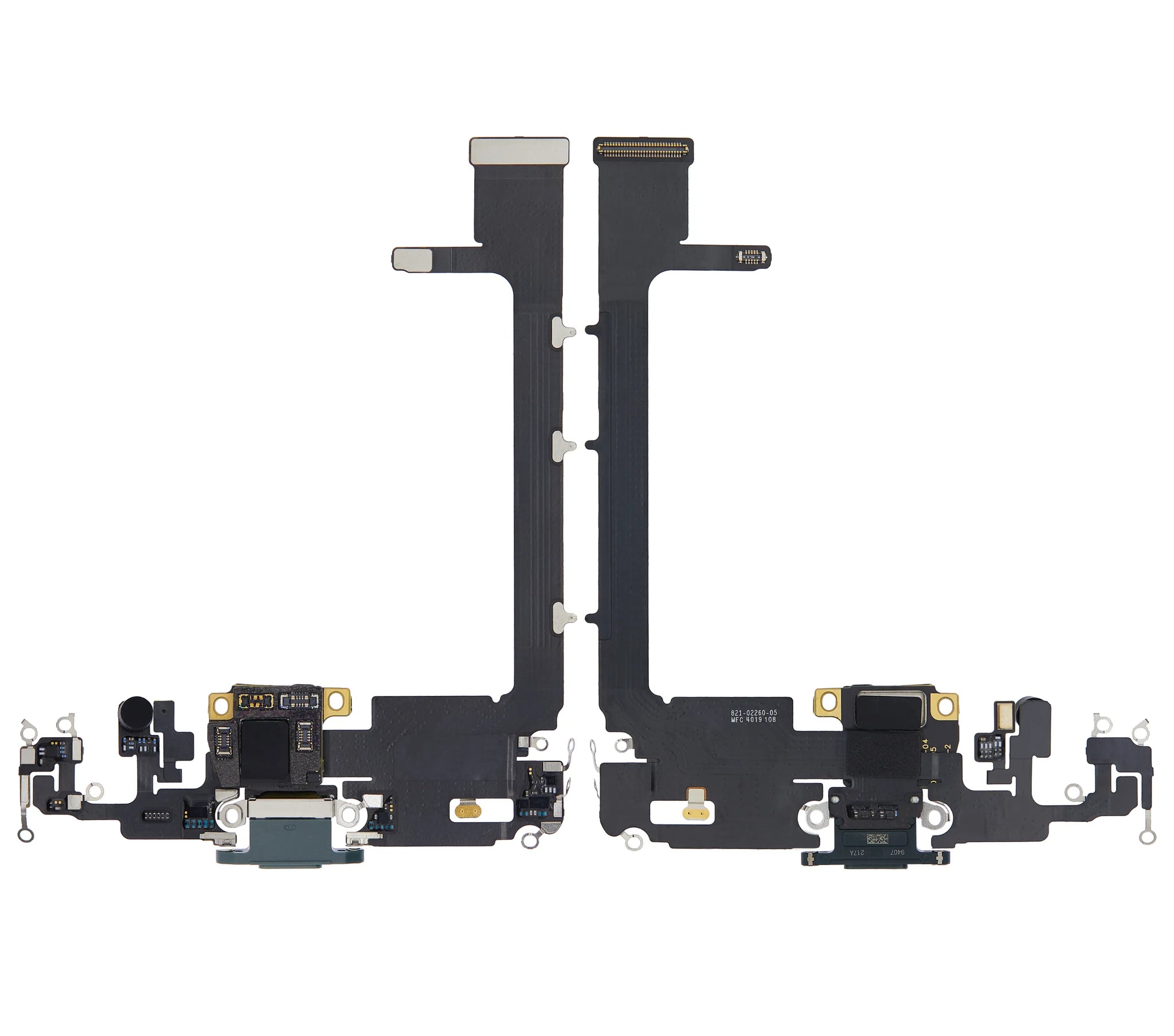 Charging Port Flex Cable With Board For iPhone 11 Pro Max (Used OEM) (Pull) (Midnight Green)