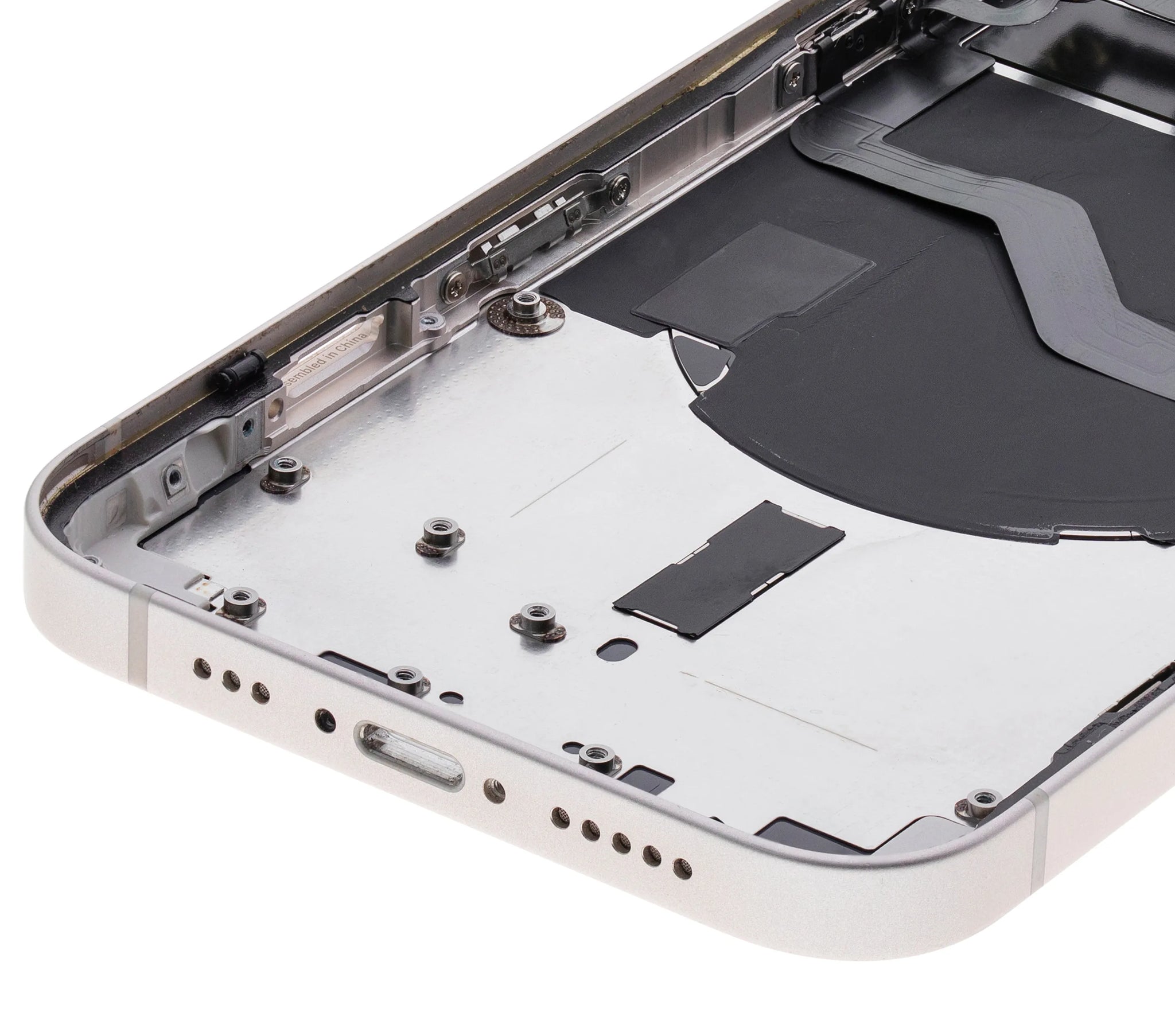 Back Housing W/ Small Parts For iPhone 12 (US Version) (Pull) (White)