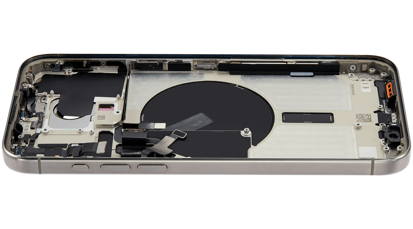 Back Housing W/ Small Parts For iPhone 15 Pro Max (US Version) (Pull) (Natural Titanium)