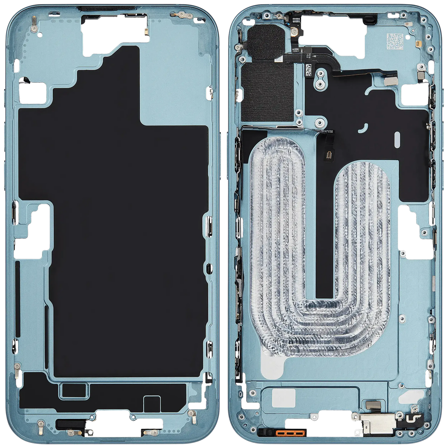 Mid-Frame Housing W/ Small Parts For iPhone 16 Plus (EU / Global Version) (Pull) (Teal)