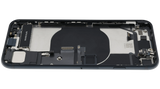 Back Housing W/ Charging Port Flex and Small Components Pre-Installed For iPhone SE (2022) (Used OEM) (Pull) (Midnight)