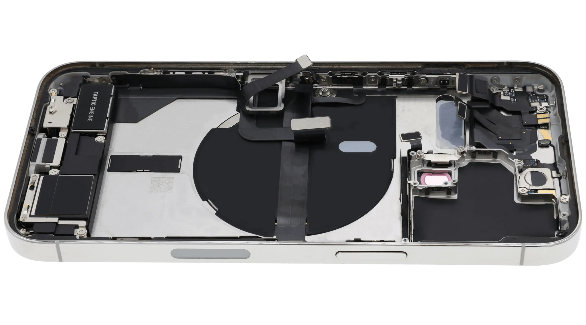 Back Housing W/ Charging Port Flex & Small Parts For iPhone 13 Pro (US Version) (Used OEM) (Pull) (Silver)