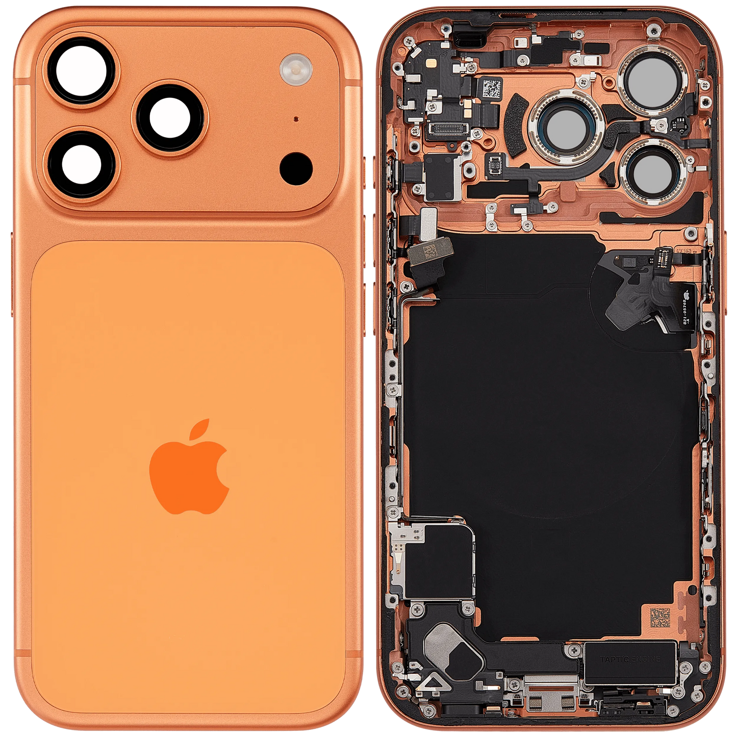 Back Housing W/ Charging Port Flex & Small Parts For iPhone 17 Pro (EU / Global Version) (Pull) (Cosmic Orange)