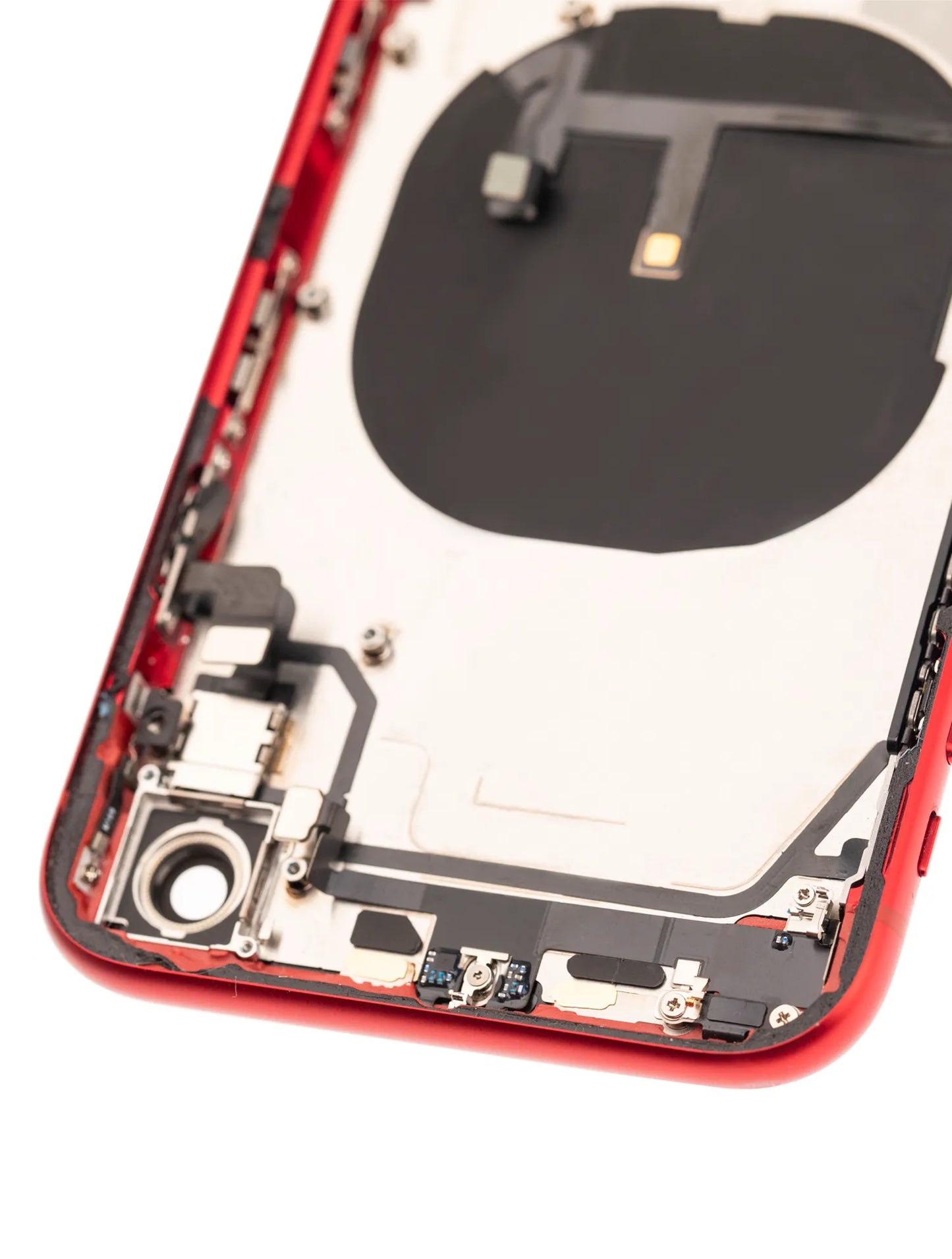 Back Housing W/ Small Components Pre-Installed For iPhone XR (Used OEM) (Pull) (Red)