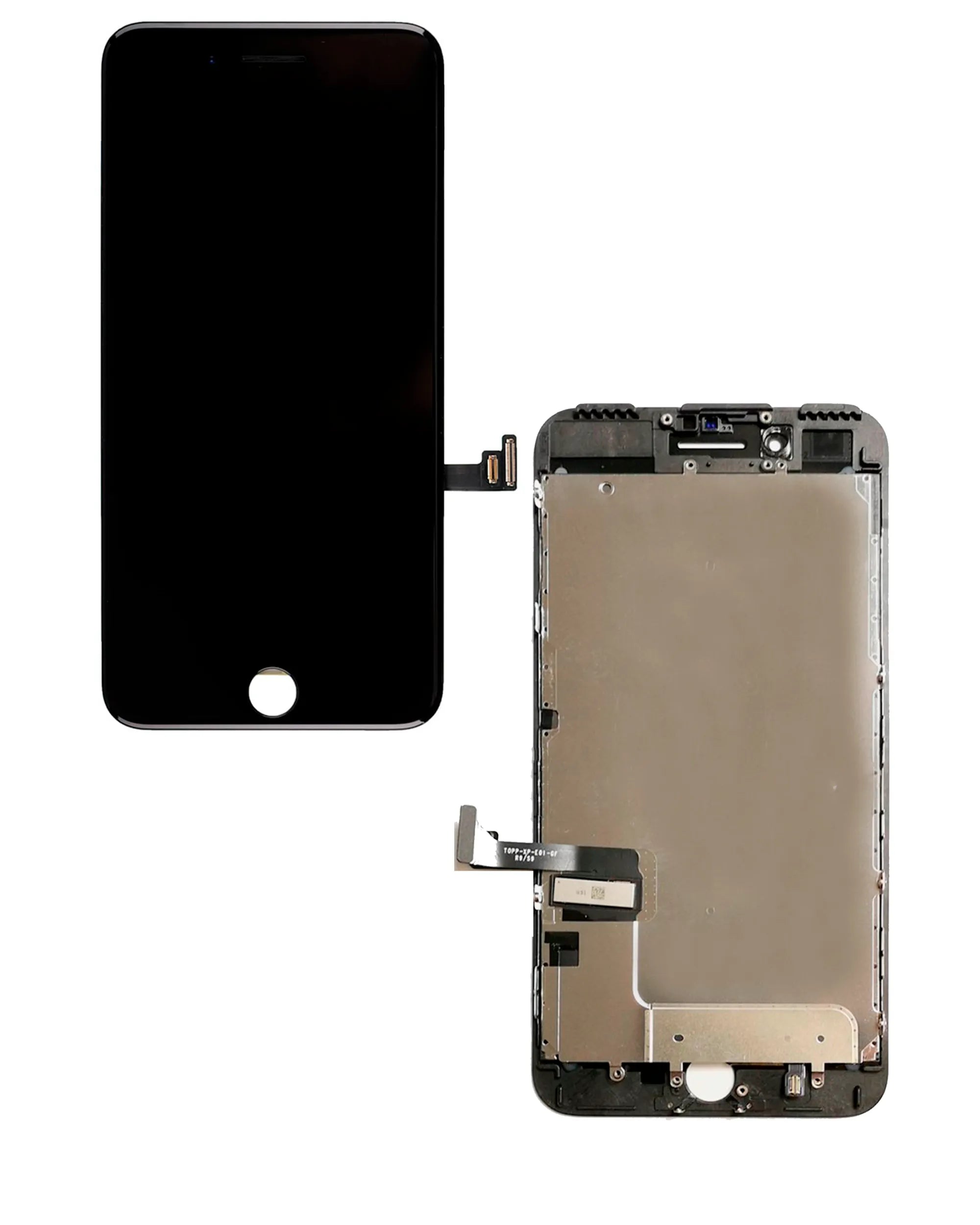 LCD Assembly With Steel Plate For iPhone 7 Plus (Refurbished: LG) (Black)