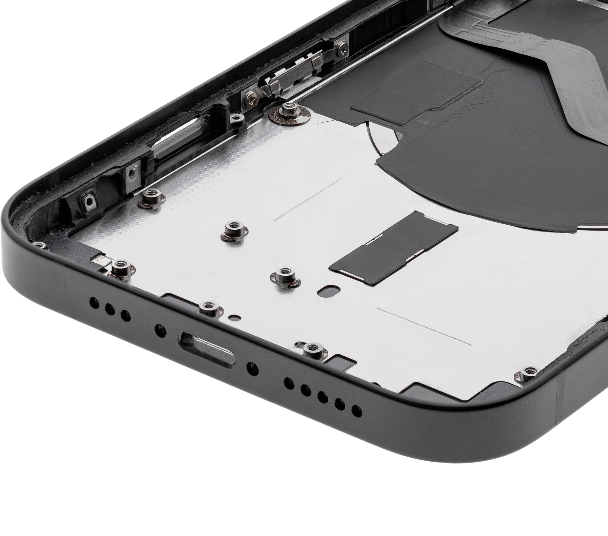 Back Housing W/ Small Parts For iPhone 12 (US Version) (Pull) (Black)
