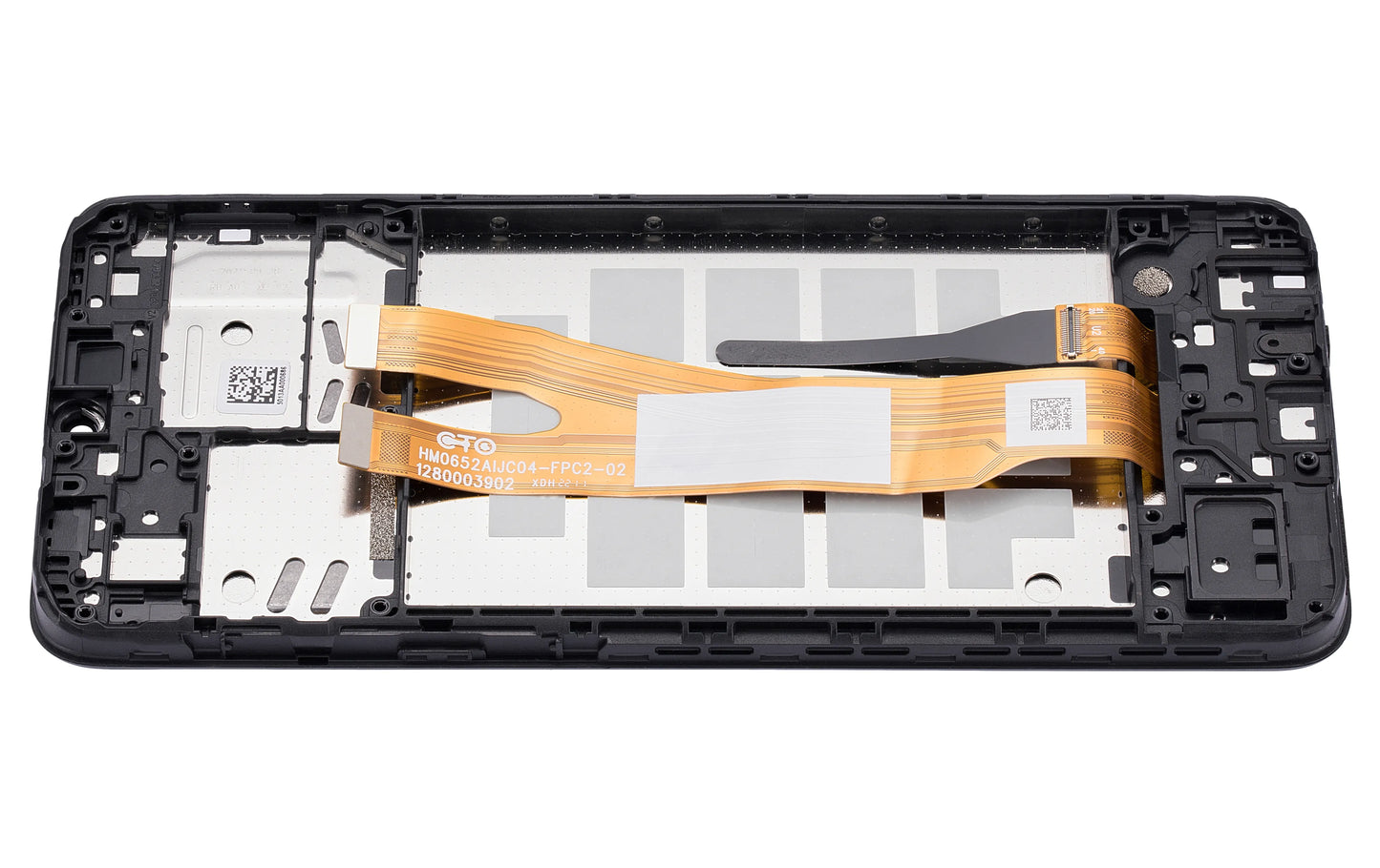 LCD Assembly With Frame For Samsung Galaxy A03 Core (A032 / 2021) (Refurbished) (Black)