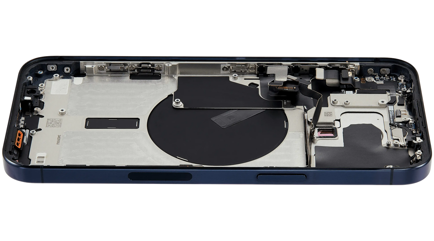 Back Housing W/ Small Parts For iPhone 15 Pro Max (US Version) (Pull) (Blue Titanium)