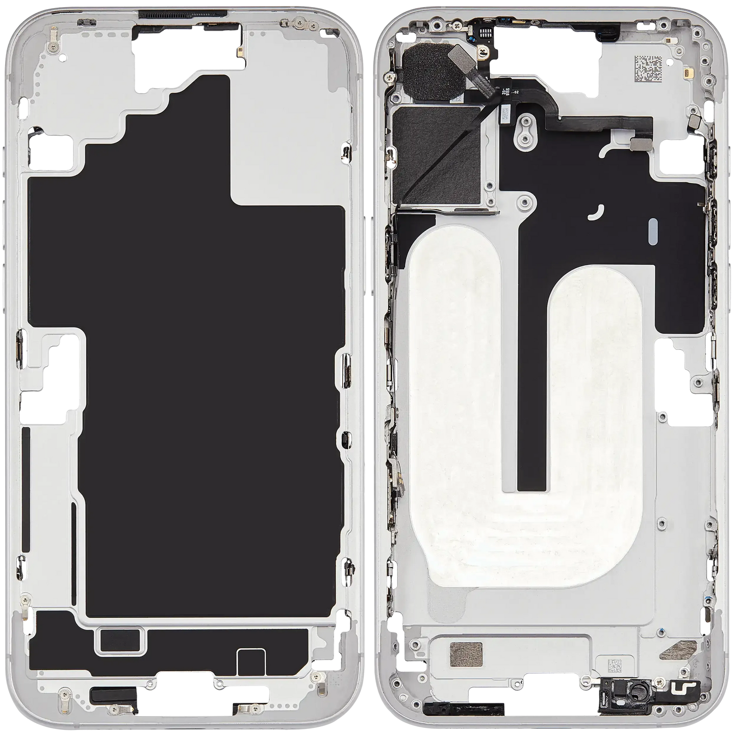 Mid-Frame Housing W/ Small Parts For iPhone 16 Plus (US Version) (Pull) (White)