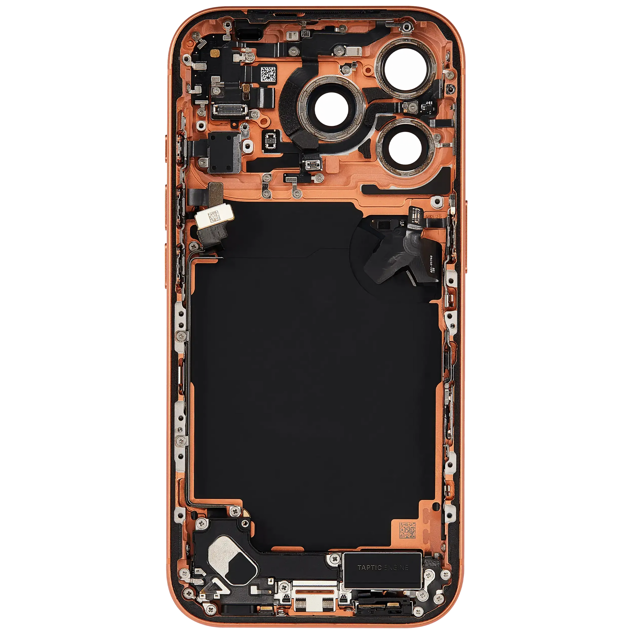 Back Housing W/ Charging Port Flex & Small Parts Compatible For iPhone 17 Pro (US Version) (Pull) (Cosmic Orange)