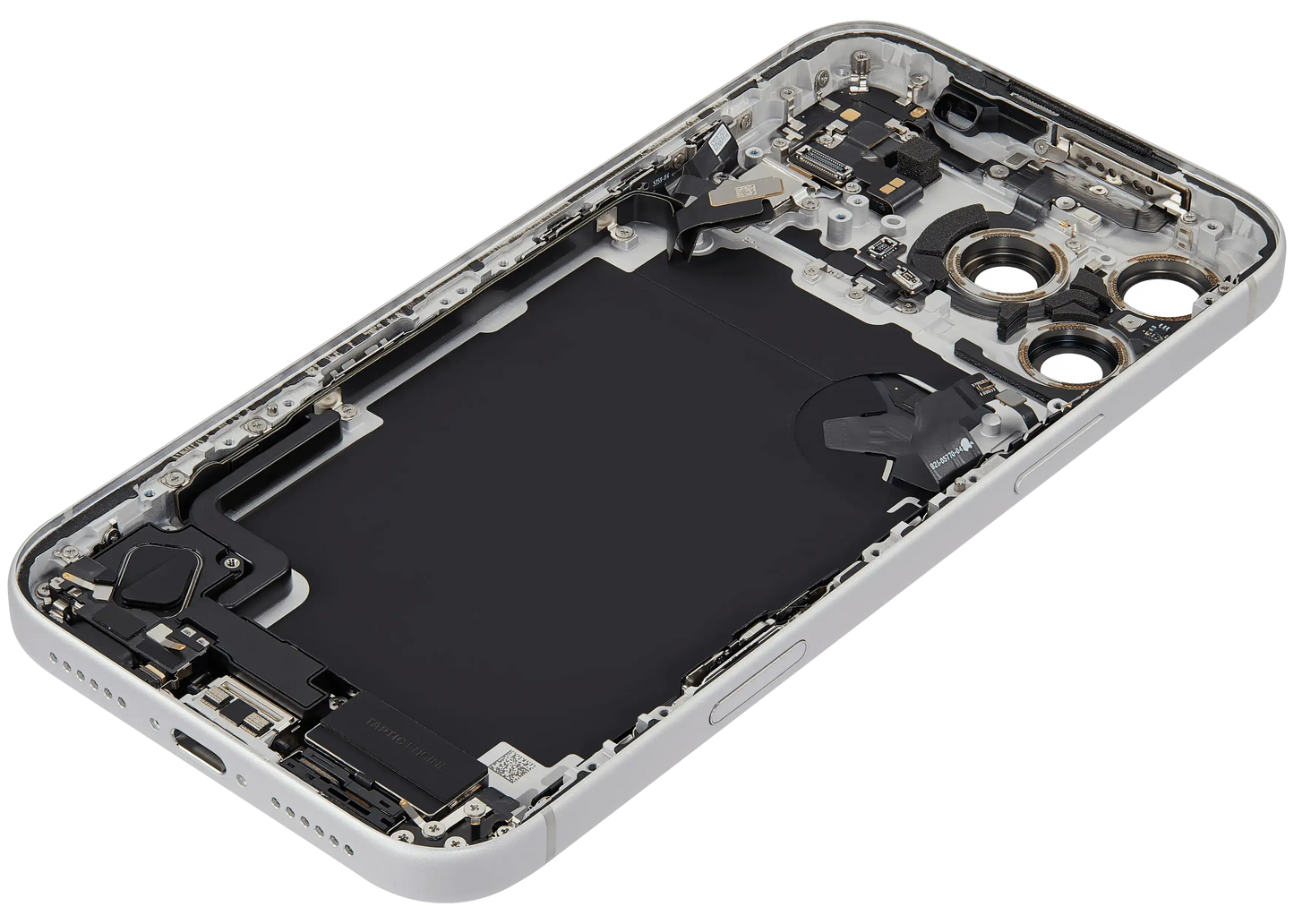 Back Housing W/ Charging Port Flex & Small Parts Compatible For iPhone 17 Pro Max (US Version) (Pull) (Silver)