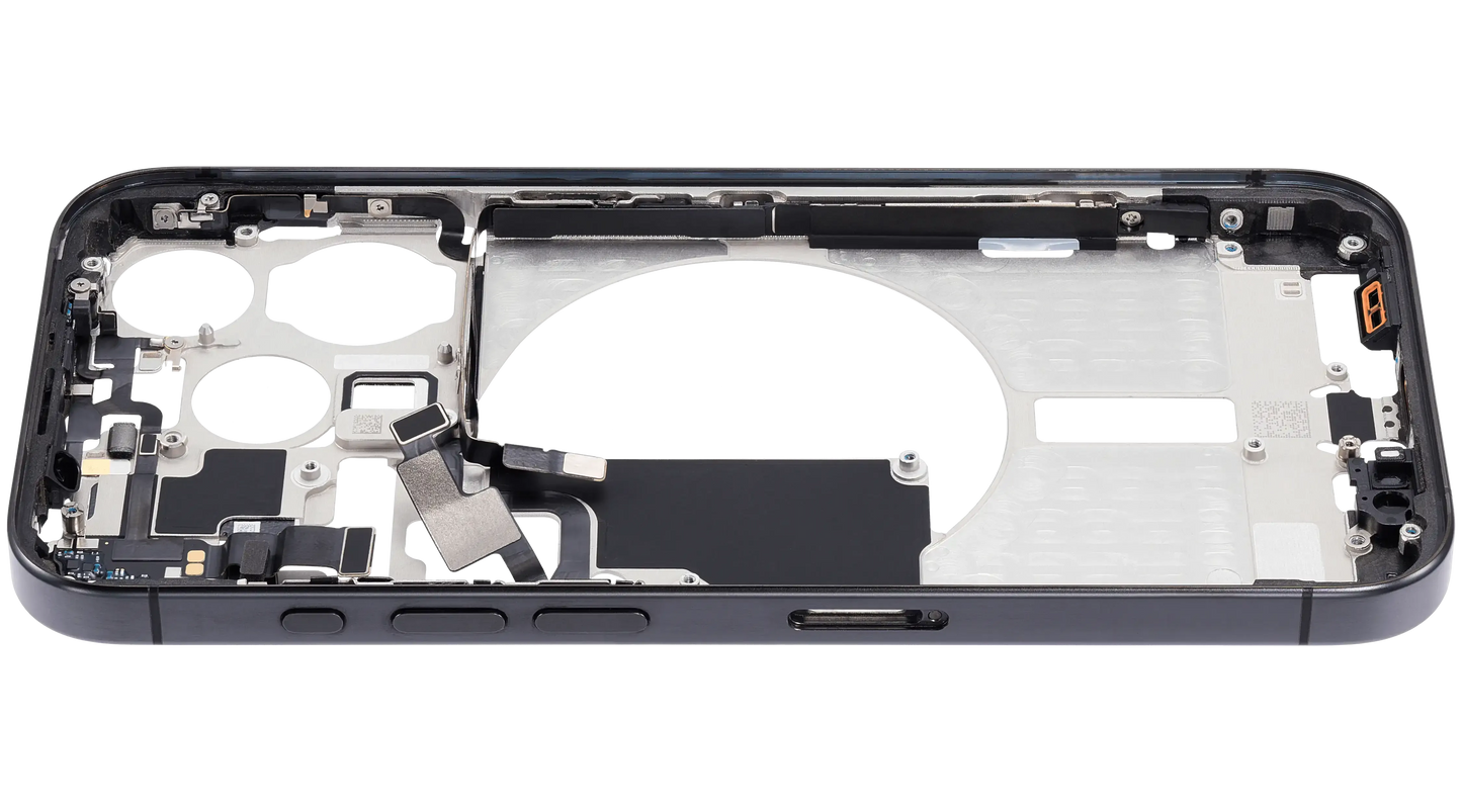 Mid-Frame Housing W/ Small Parts For iPhone 15 Pro (EU / Global Version) (Pull) (Black Titanium)