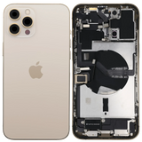 Back Housing W/ Charging Port Flex & Small Parts For iPhone 12 Pro Max (US Version) (Used OEM) (Pull) (Gold)