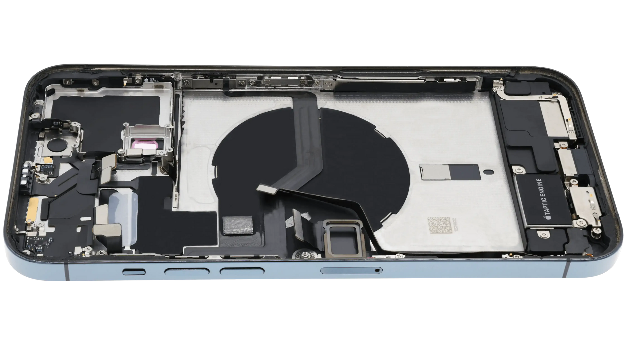 Back Housing W/ Charging Port Flex & Small Parts For iPhone 12 Pro Max (US Version) (Used OEM) (Pull) (Pacific Blue)
