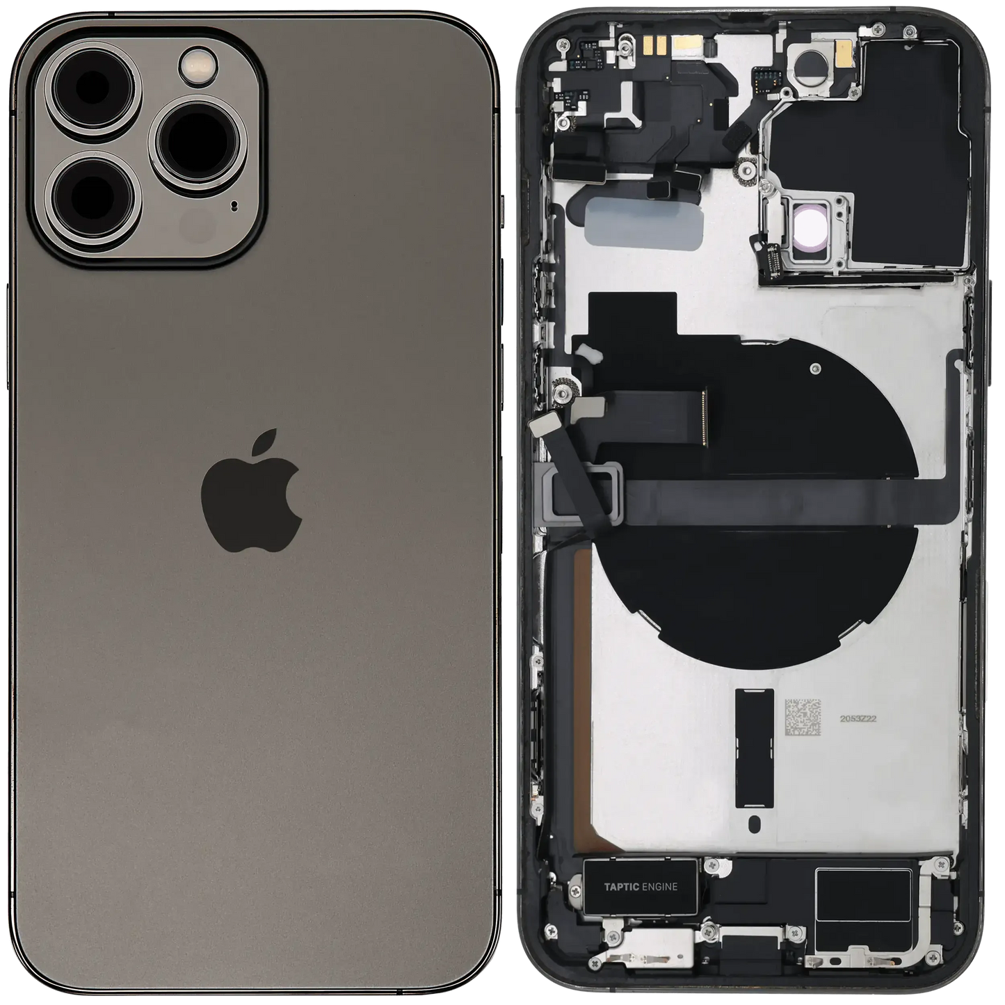 Back Housing W/ Charging Port Flex & Small Parts For iPhone 13 Pro Max (US Version) (Used OEM) (Pull) (Graphite)
