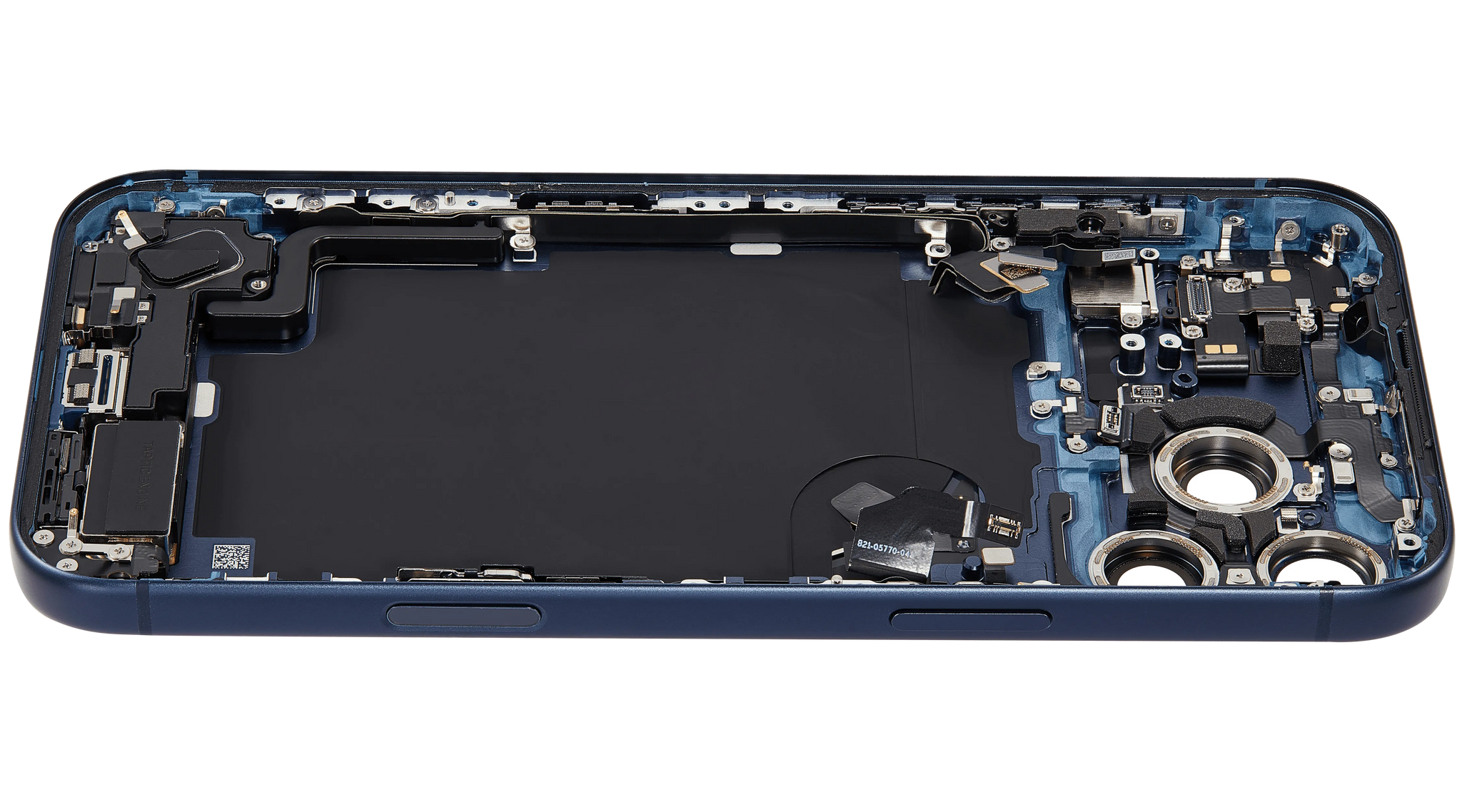 Back Housing W/ Charging Port Flex & Small Parts For iPhone 17 Pro Max (US Version) (Pull) (Deep Blue)