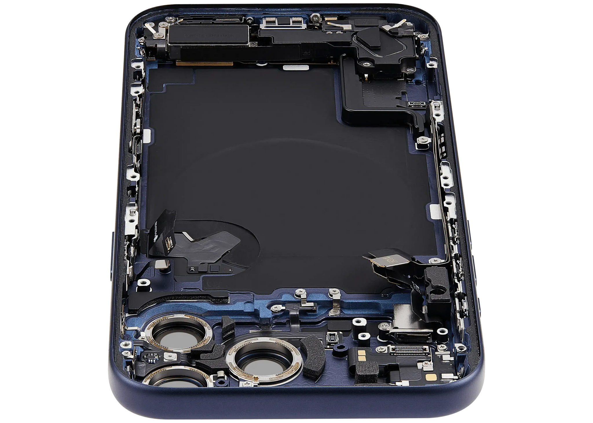 Back Housing W/ Charging Port Flex & Small Parts For iPhone 17 Pro Max (EU / Global Version) (Pull) (Deep Blue)