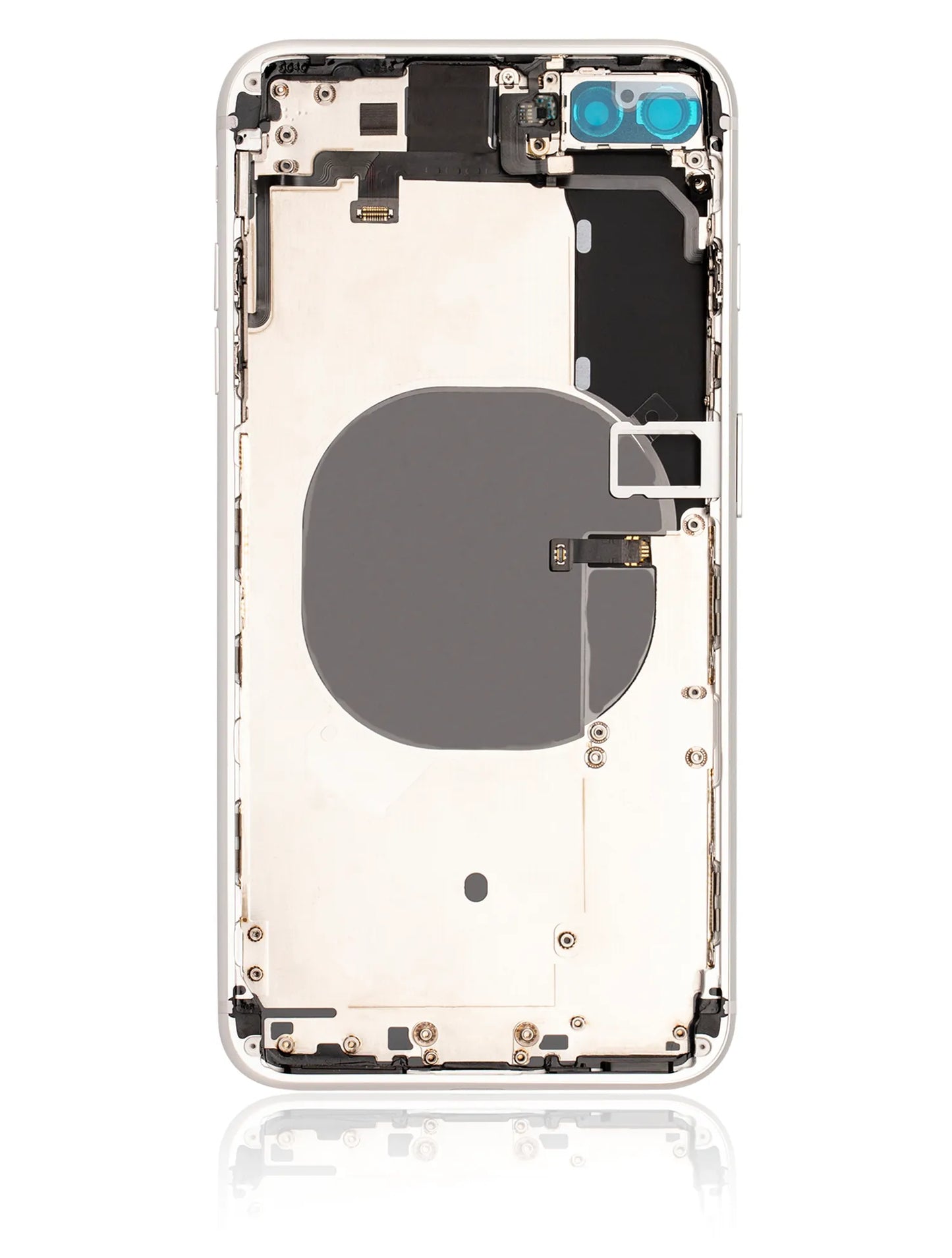 Back Housing W/ Small Components Pre-Installed For iPhone 8 Plus (Used OEM) (Pull) (Silver)