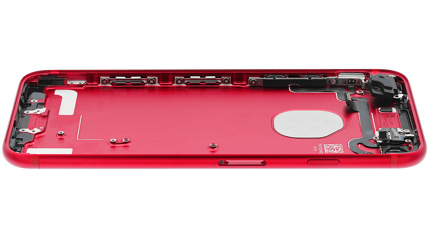 Back Housing W/ Small Components Pre-Installed For iPhone 7 (Pull) (Red)