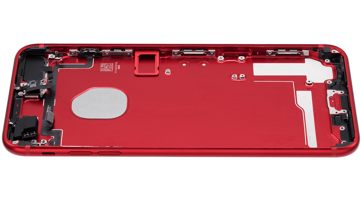 Back Housing W/ Small Components Pre-Installed For iPhone 7 Plus (Pull) (Red)