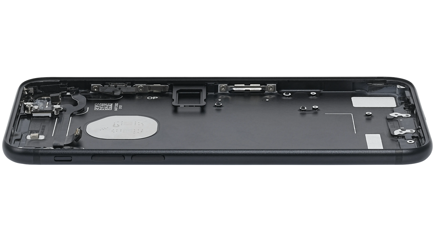 Back Housing W/ Small Components Pre-Installed For iPhone 7 (Pull) (Matte Black)