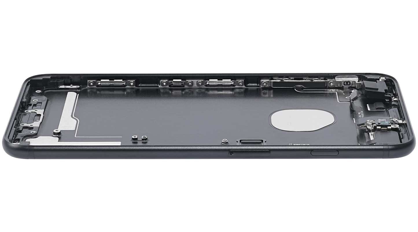 Back Housing W/ Small Components Pre-Installed For iPhone 7 Plus (Pull) (Matte Black)