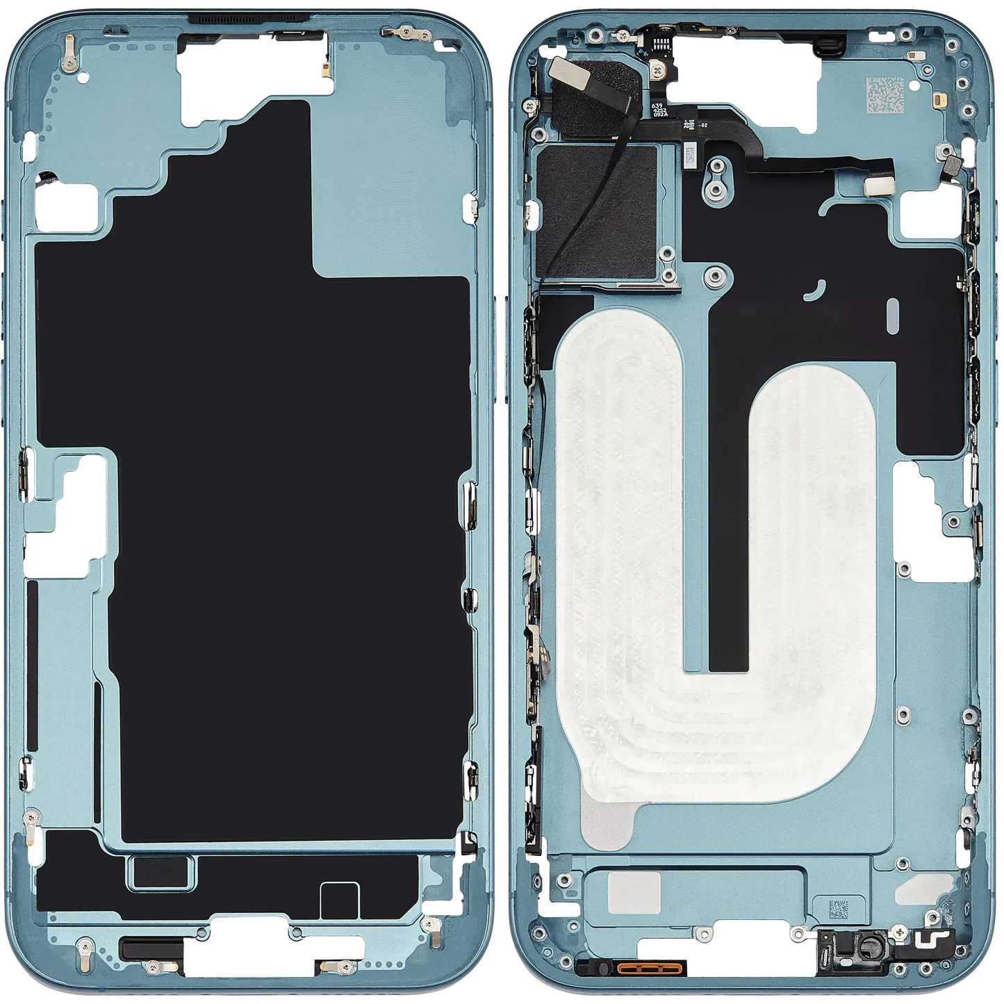 Mid-Frame Housing W/ Small Parts For iPhone 16 Plus (US Version) (Pull) (Teal)