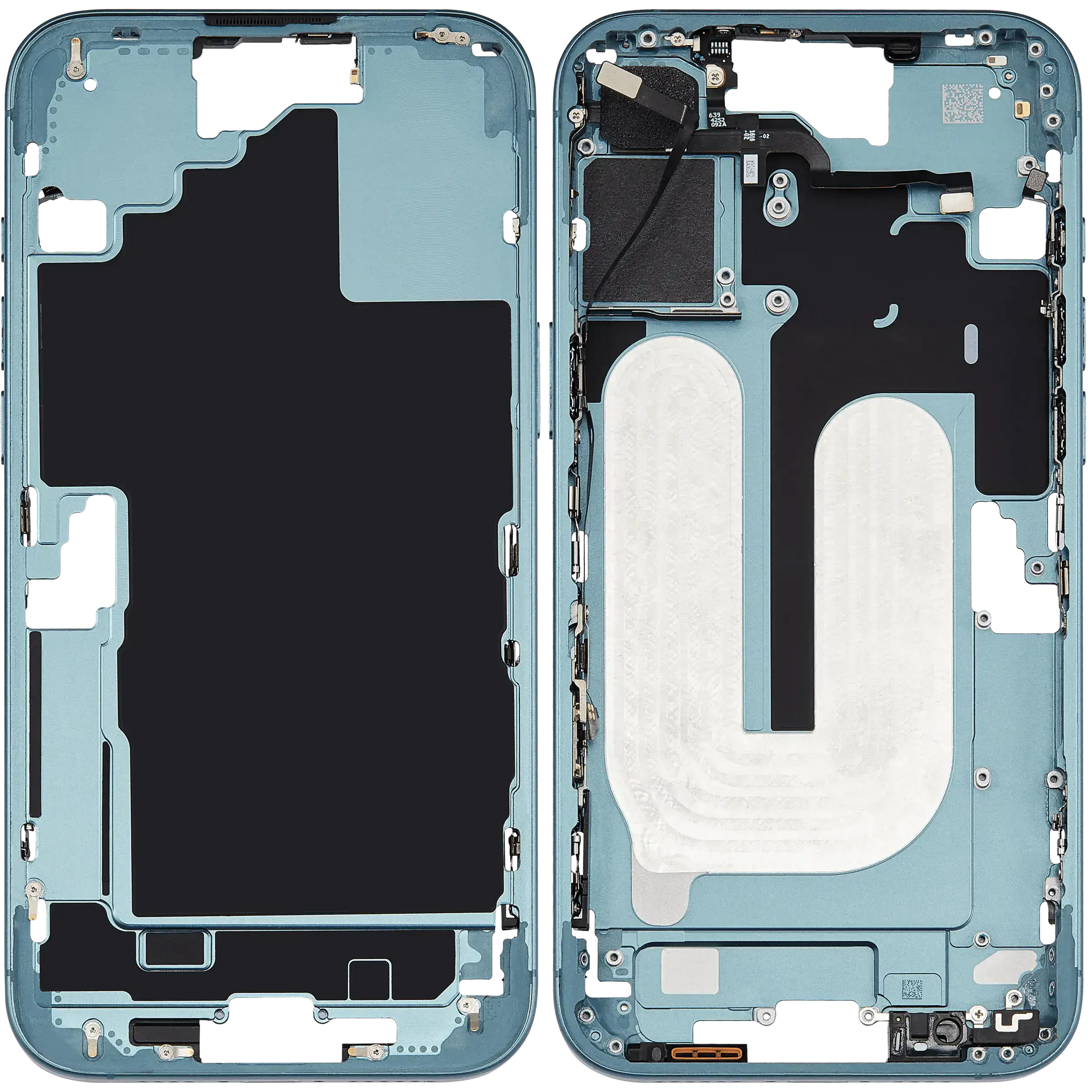 Mid-Frame Housing W/ Small Parts For iPhone 16 Plus (US Version) (Pull) (Teal)