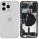Back Housing W/ Charging Port Flex & Small Parts For iPhone 13 Pro (US Version) (Used OEM) (Pull) (Silver)