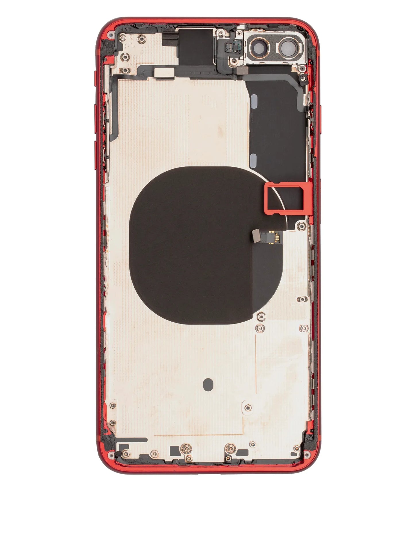 Back Housing W/ Small Components Pre-Installed For iPhone 8 Plus (Used OEM) (Pull) (Red)