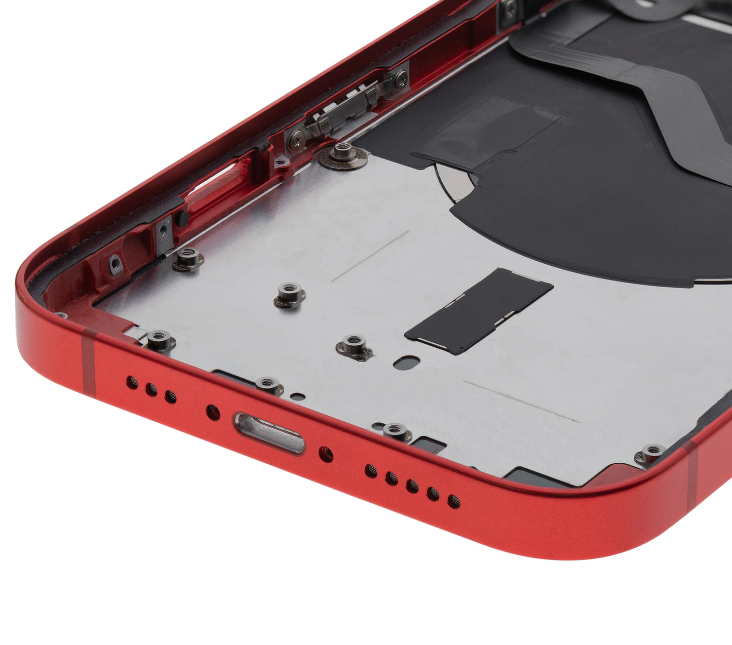 Back Housing W/ Small Parts For iPhone 12 (US Version) (Pull) (Red)
