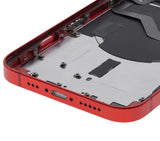 Back Housing W/ Small Parts For iPhone 12 (US Version) (Pull) (Red)