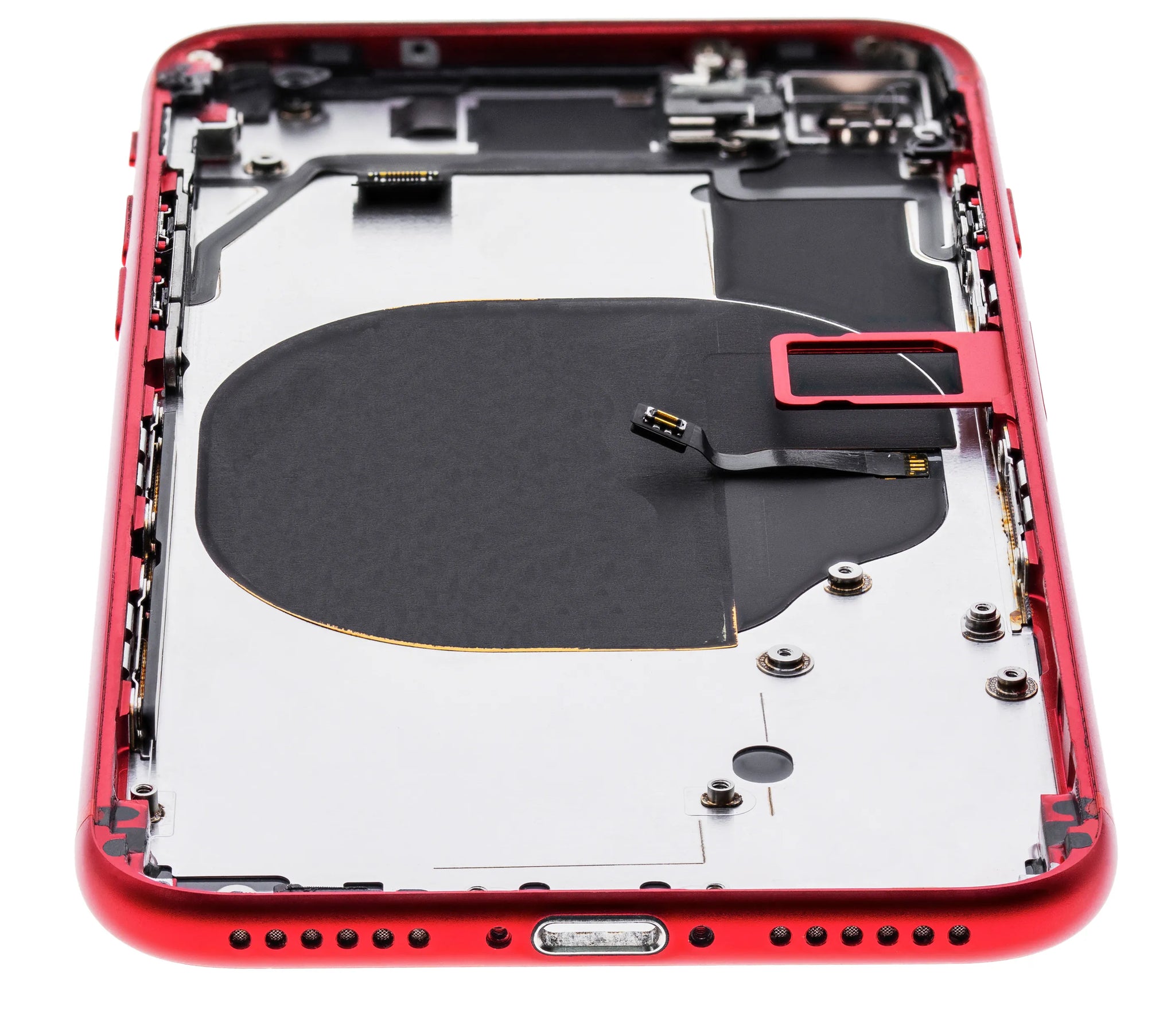 Back Housing W/ Small Components Pre-Installed For iPhone SE (2020) (Used OEM) (Pull) (Red)