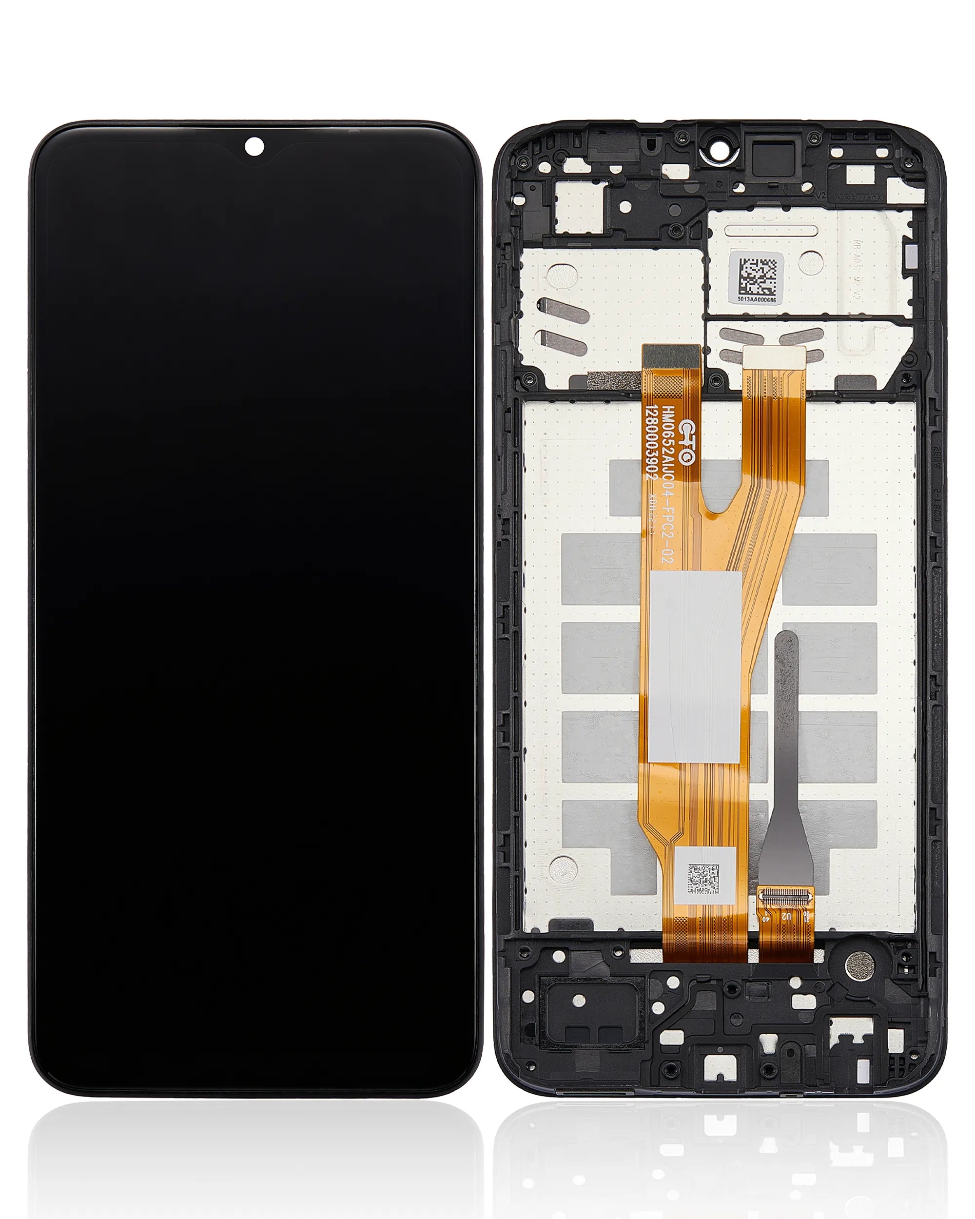 LCD Assembly With Frame For Samsung Galaxy A03 Core (A032 / 2021) (Refurbished) (Black)