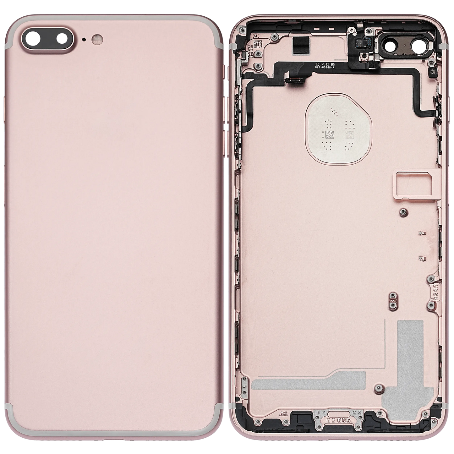 Back Housing W/ Small Components Pre-Installed For iPhone 7 Plus (Pull) (Rose Gold)