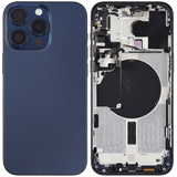 Back Housing W/ Small Parts For iPhone 15 Pro Max (US Version) (Pull) (Blue Titanium)