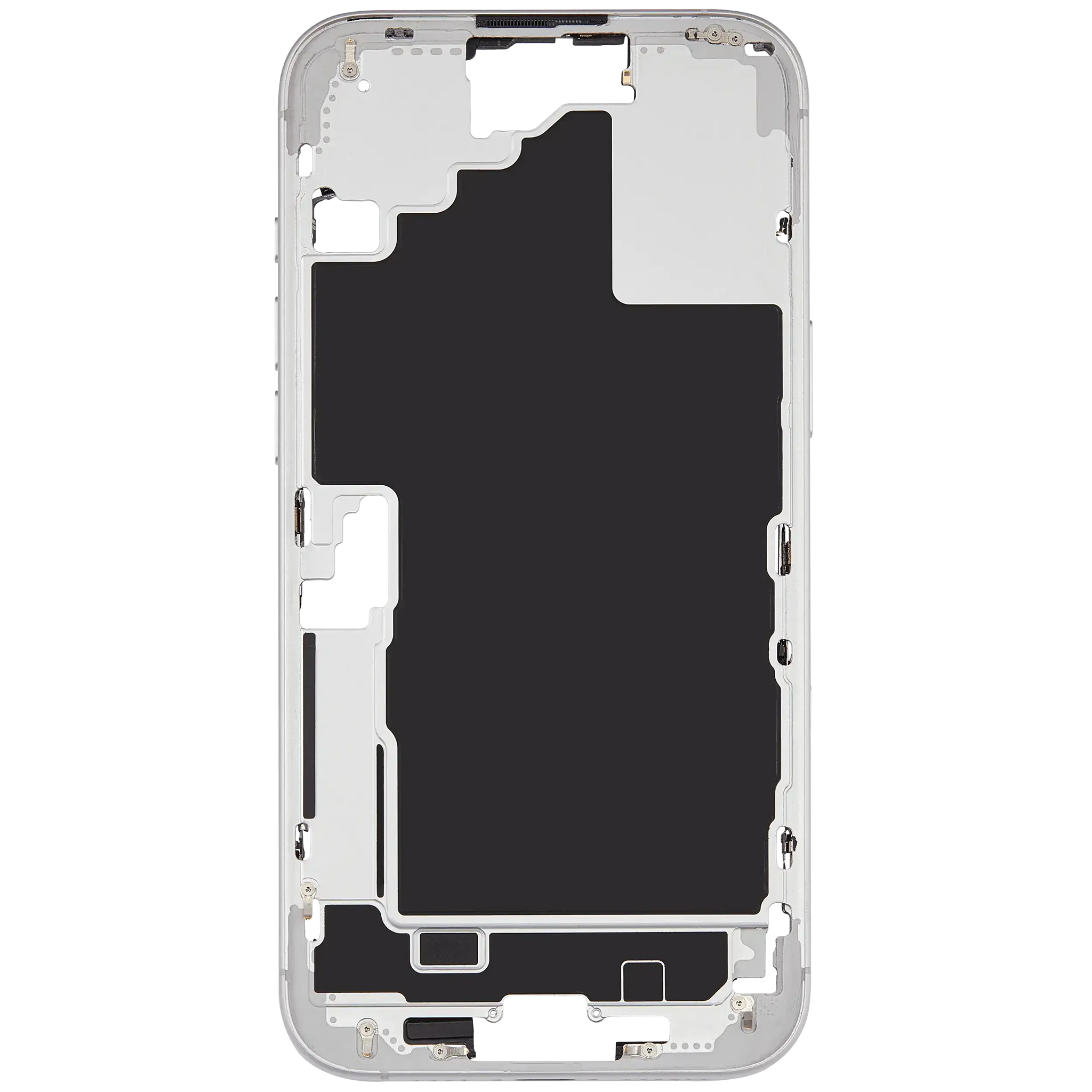 Mid-Frame Housing W/ Small Parts For iPhone 16 Plus (US Version) (Pull) (White)
