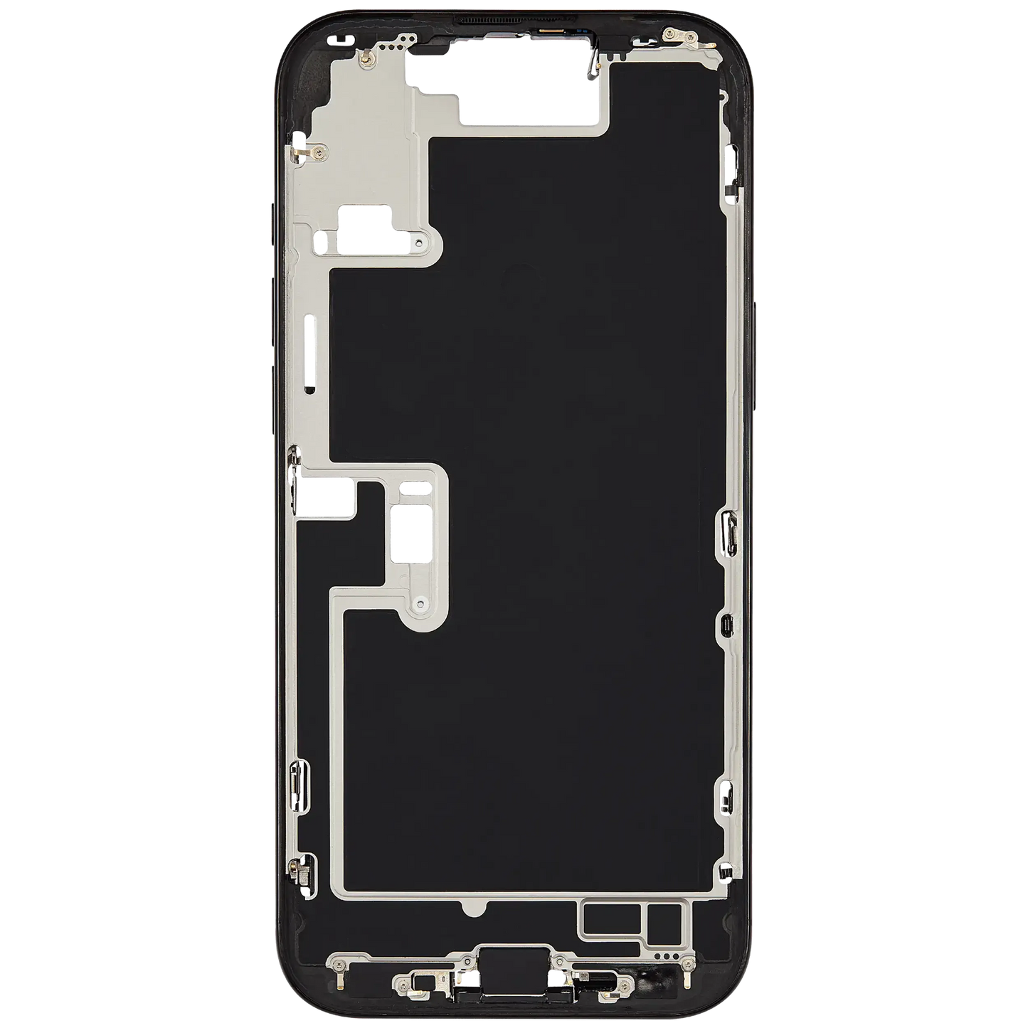 Mid-Frame Housing W/ Charging Port Flex & Small Parts For iPhone 16 Pro Max (EU / Global Version) (Pull) (Black Titanium)