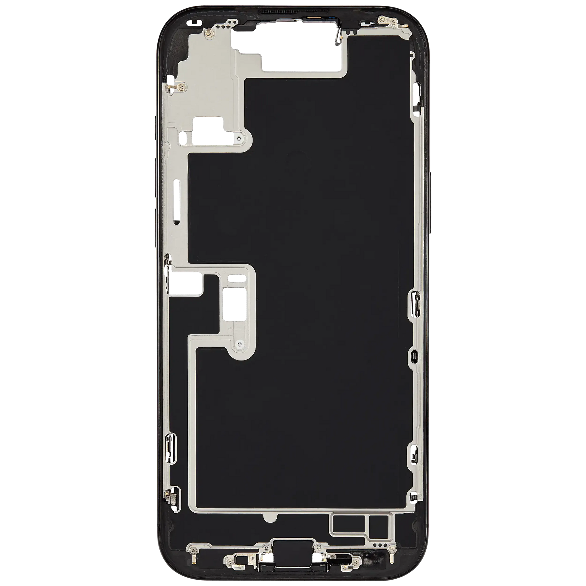 Mid-Frame Housing W/ Charging Port Flex & Small Parts For iPhone 16 Pro Max (EU / Global Version) (Pull) (Black Titanium)